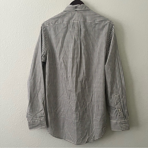 Polo Classic Fit Stretch Button-Down Collar Checked Poplin Dress Shirt S - Picture 5 of 5